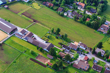 Drone recording of Stud farm Dobel in Dobel in the state Baden-Wuerttemberg, Germany