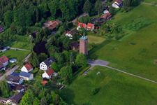 Aerial photograpy of Observation tower "Former Water Tower" on Höhenstr in Dobel in the state Baden-Wuerttemberg, Germany