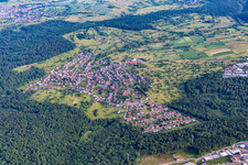 Aerial view of District Arnbach in Neuenbürg in the state Baden-Wuerttemberg, Germany