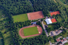 Erlach Stadium of the 08 Birkenfeld eV and the TC Birkenfeld eV (Tennis & Padel) in Birkenfeld in the state Baden-Wuerttemberg, Germany
