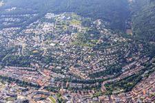 View of the district between Wald and Nagold in the district Südoststadt in Pforzheim in the state Baden-Wuerttemberg, Germany