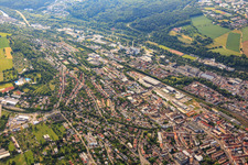Industrial area between Redtenbacherstraße and Eutinger Straße (B10) in the district Nordstadt in Pforzheim in the state Baden-Wuerttemberg, Germany