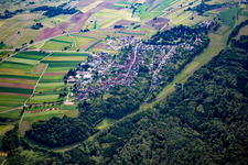 Village view on the Schmie from the southwest in the district Schmie in Maulbronn in the state Baden-Wuerttemberg, Germany