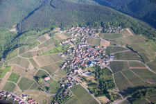 Aerial photograpy of District Gleiszellen in Gleiszellen-Gleishorbach in the state Rhineland-Palatinate, Germany