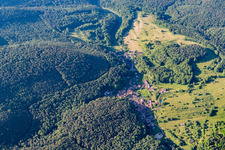 District Blankenborn in Bad Bergzabern in the state Rhineland-Palatinate, Germany from above