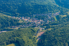 From the south in Waldhambach in the state Rhineland-Palatinate, Germany