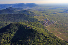 Madenburg Castle ruins on the edge of the Haardt in Eschbach in the state Rhineland-Palatinate, Germany