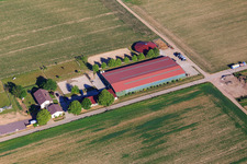 Aerial photograpy of Equestrian center Fohlenhof in Steinweiler in the state Rhineland-Palatinate, Germany
