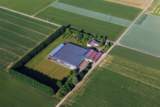 Aerial photograpy of Sudetenhof in Steinweiler in the state Rhineland-Palatinate, Germany