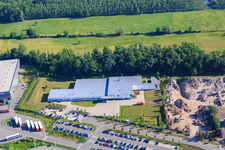 Horst Industrial Estate, Alfa Aesar GmbH in the district Minderslachen in Kandel in the state Rhineland-Palatinate, Germany from a drone