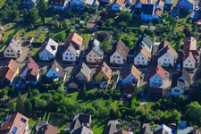 Aerial photograpy of Waldstr in Kandel in the state Rhineland-Palatinate, Germany