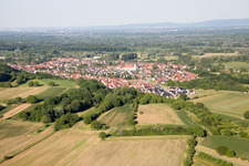 Aerial view of Mothern in the state Bas-Rhin, France
