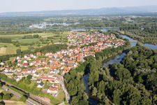 Riparian areas along the river mouth of the Sauer river in Munchhausen in Grand Est, France
