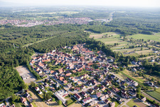 Schaffhouse-près-Seltz in the state Bas-Rhin, France from a drone