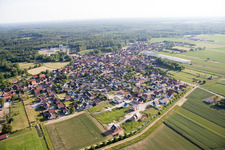 Niederrœdern in the state Bas-Rhin, France from a drone