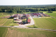 Oblique view of Niederrœdern in the state Bas-Rhin, France