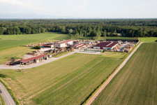 Niederrœdern in the state Bas-Rhin, France out of the air