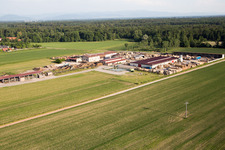 Niederrœdern in the state Bas-Rhin, France seen from above