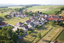 Oberrœdern in the state Bas-Rhin, France seen from above
