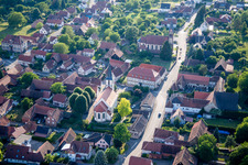 Church building in the village of in Kutzenhausen in Grand Est, France