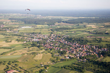 Aerial view of Mitschdorf in the state Bas-Rhin, France