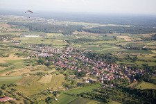 Aerial photograpy of Mitschdorf in the state Bas-Rhin, France