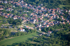 Oblique view of Mitschdorf in the state Bas-Rhin, France