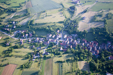 Mitschdorf in the state Bas-Rhin, France seen from above