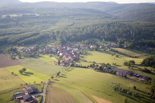 Aerial view of Mattstall in the state Bas-Rhin, France