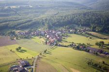 Aerial photograpy of Mattstall in the state Bas-Rhin, France