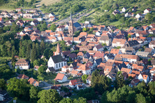 Aerial view of Lembach in the state Bas-Rhin, France