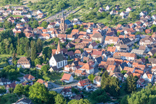 Village view in Lembach in the state Bas-Rhin, France