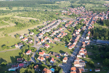 Lembach in the state Bas-Rhin, France seen from a drone
