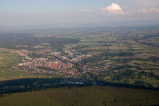 Aerial view of Wissembourg in the state Bas-Rhin, France