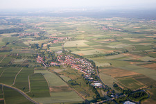 Oblique view of District Drusweiler in Kapellen-Drusweiler in the state Rhineland-Palatinate, Germany