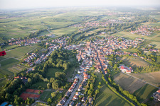 Aerial view of District Ingenheim in Billigheim-Ingenheim in the state Rhineland-Palatinate, Germany
