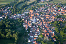 Aerial photograpy of District Ingenheim in Billigheim-Ingenheim in the state Rhineland-Palatinate, Germany