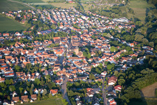 Oblique view of District Billigheim in Billigheim-Ingenheim in the state Rhineland-Palatinate, Germany