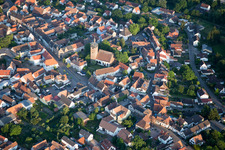 District Billigheim in Billigheim-Ingenheim in the state Rhineland-Palatinate, Germany seen from above