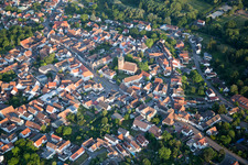 District Billigheim in Billigheim-Ingenheim in the state Rhineland-Palatinate, Germany from the plane