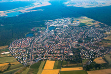 From the southeast in Forst in the state Baden-Wuerttemberg, Germany