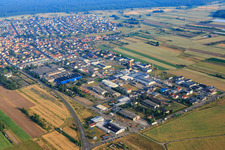 Industrial area Industriestraße with LINHARDT Hambrücken GmbH in Hambrücken in the state Baden-Wuerttemberg, Germany