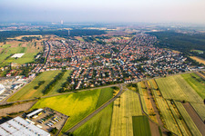 From the southeast in the district Wiesental in Waghäusel in the state Baden-Wuerttemberg, Germany