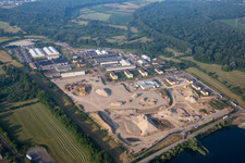 Philippsburg in the state Baden-Wuerttemberg, Germany out of the air