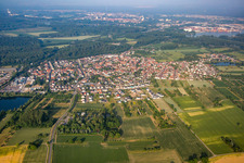 From the northeast in the district Rheinsheim in Philippsburg in the state Baden-Wuerttemberg, Germany