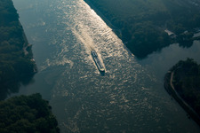 Tanker on the Rhine in the district Rheinsheim in Philippsburg in the state Baden-Wuerttemberg, Germany