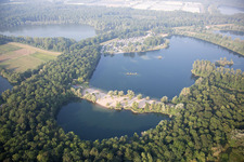 Aerial photograpy of Local recreation area in Lingenfeld in the state Rhineland-Palatinate, Germany