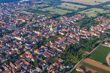 Main Street in Lingenfeld in the state Rhineland-Palatinate, Germany