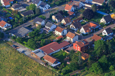 Aerial view of Siedlungstr in Zeiskam in the state Rhineland-Palatinate, Germany