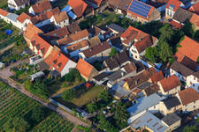 Aerial photograpy of Badstubgasse in Zeiskam in the state Rhineland-Palatinate, Germany